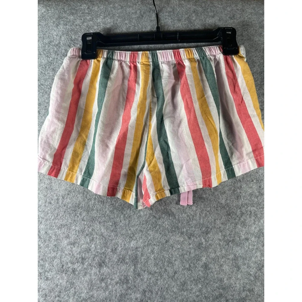 Old Navy‎ Girls Pajama Shorts XS Multicolor Vertical Stripe Elastic Waist Sleep